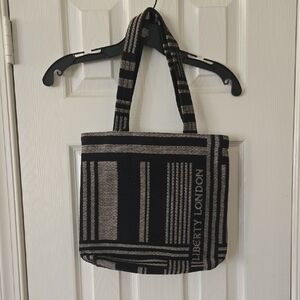 Liberty of London Black and Silver Geometric Tote
